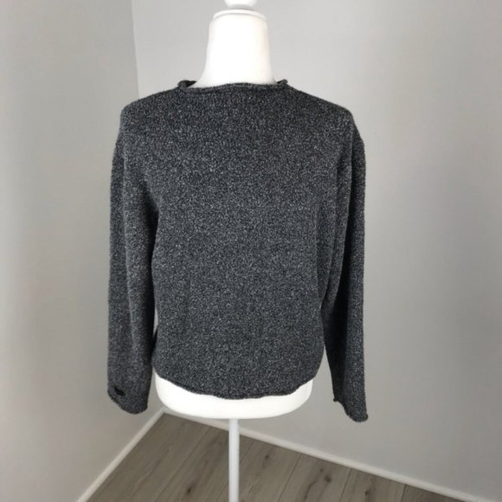 Columbia Grey Pullover Criss Cross Neck Top Size L - Picture 4 of 5